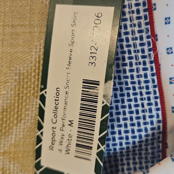 NWT Report Collection Stitch Fix 4 Way Performance Short Sleeve Sport Shirt Sz.M - Picture 6 of 9